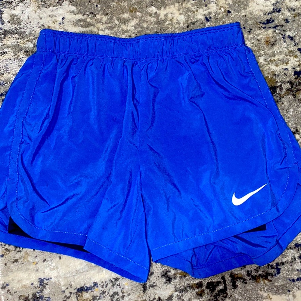Blue Nike Two Layer Dri Fit Shorts